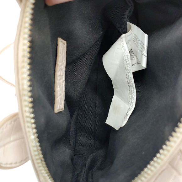 Zara Crossbody Mini Purse Ivory Faux Pebbled Leather Convertible Handbag - Picture 6 of 14